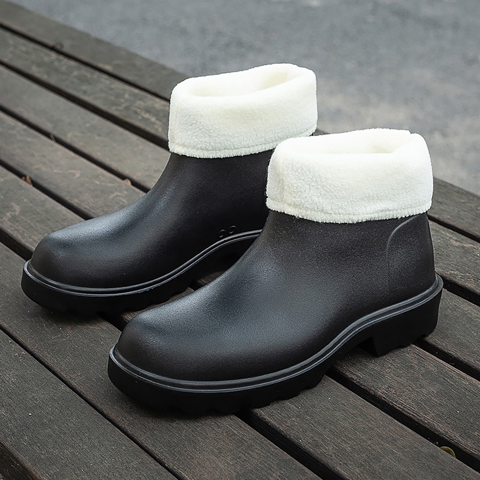 EHQJNJ Western Chief Rain Boots Women 2024 New Korean Edition Anti and Durable Detachable Plush Eva Light Sole Rainshoes and Rainboots Cute Rain Boots Women Rain Shoes for Women Wide Width