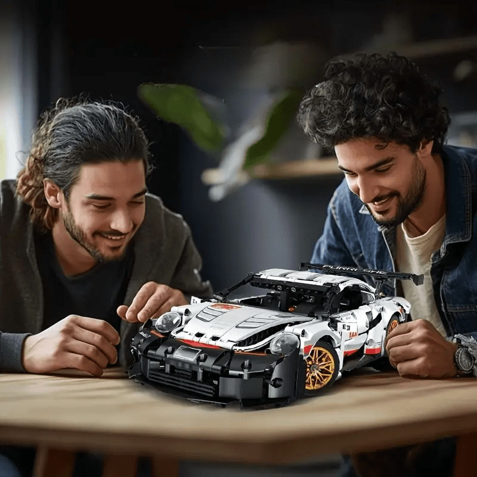 1205-Piece White Supercar Model Kit - Easy to Assemble, Ideal Birthday Gift for Car Enthusiasts
