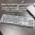 thumbnail image 5 of LED Backlit Mechanical Keyboard and Mouse Combo with Wired Volume Wheel, - & Retro Punk Clicky Keys - Compatible for PC Gaming/Office, for women/Girlfriends (Crisp Sound, Setup), 5 of 8