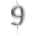 thumbnail image 1 of Elevate Your Celebration - Silver Birthday Candle for Extravagant Event Aesthetics, 1 of 2