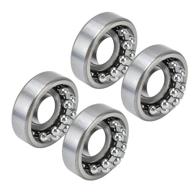 Roulement à Billes Auto-Aligné, Roulements à Double Rangée Résistants à l'Usure 4PCS à Faible Frottement et au Bruit Étanche pour les Patins à Roulettes pour les Moteurs 1204, 1205, 1206, 1207, 1208