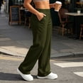 thumbnail image 7 of Utoimkio Women's High Waist Center Seam Wide Leg Knit Pants Soft Stretchy Straight Trousers with Side Pockets for Daily Walking Lounging, 7 of 7