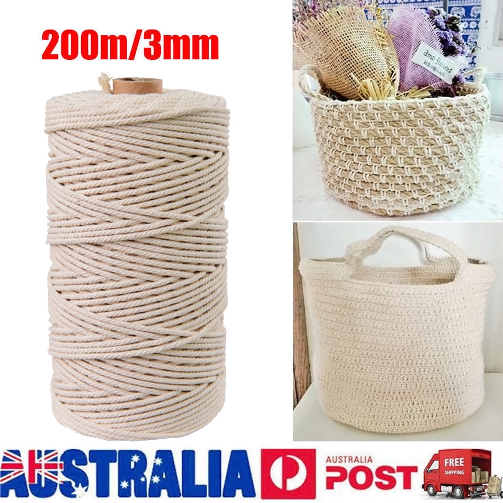 200 Braided Thread Cotton Macrame Cord Wall Hanging Weave Lace Tapestry
