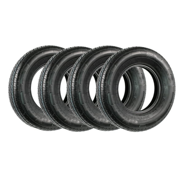 eCustomrim 4-Pack ST205/75R14 Steel Belted Radial Trailer Tire Load D 2040# 205/75R14 Tire