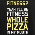thumbnail image 3 of CafePress - I'll Be Fitnees Whole Pizza In My Mouth Pajamas - Women's Short Sleeve Print T-Shirt and Pants Dark Cotton Pajama Set, 3 of 7