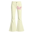 thumbnail image 3 of Gaexia Girls Flare Leggings Back To School Yoga Pants Flare Stretchy Loose Bell Bottoms School Pants Bow Sweatpants with Pockets Preppy Outfits, 3 of 4