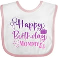 thumbnail image 3 of Inktastic Purple Happy Birthday Mommy Boys or Girls Baby Bib, 3 of 4