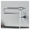 thumbnail image 4 of Kitchen Faucet Pot Filler Double Joint Spout Folding Stretchable Swing Arm, Wall Brass Single Hole Two Handle Kitchen Sink Tap ,Versatile Features, 4 of 7