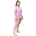 thumbnail image 4 of Fruit of the Loom Women's Soft and Breathable Short Sleeve Crew Top & Pajama Short Set, Sizes S-4X, 4 of 9