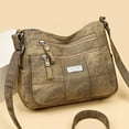 thumbnail image 2 of LUOGENLI Crossbody Bags for Women Medium Size Travel Women Shoulder Bag Fashionable New Pattern Simple Solid Color Retro Practical Large Zipper Messenger Bag Crossbody Bags for Women Leather Woven, 2 of 5