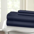 thumbnail image 2 of HLONK Fresh Linen 1200 Thread Count California King Size Deep Pocket Solid Cotton Sheet Set (California King, 2 of 3