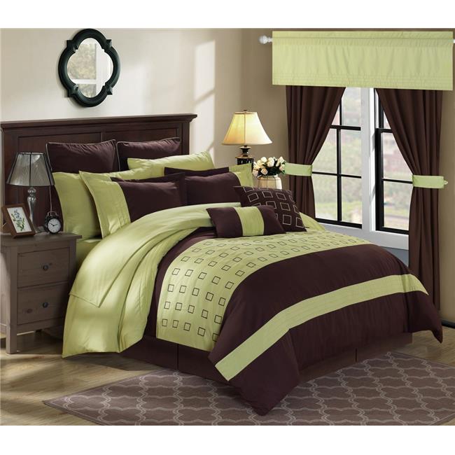 chic home cs3567-us 24 piece gerard complete embroidery color block
