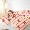 thumbnail image 4 of Manfei Kawaii Bowknot 7-Piece Twin Bedding,Cute Red Bow Bedding Comforter Set,Pink Reversible, 4 of 7