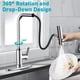 thumbnail image 3 of Grifo de Cocina, 360°Giratorio Llaves para Fregadero de Cocina Extraíble de Agua Fría y Caliente, Acero Inoxidable 304, Monomando para Fregadero, Estilo Cascada, 3 of 6