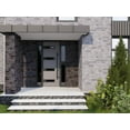 thumbnail image 3 of Front Exterior Prehung Steel Door / Ronex 0131 Grey / 2 Side and Top Exterior Window Sidelite / Entry Metal Modern Painted W14+36+14x96+16 Right-hand, 3 of 5