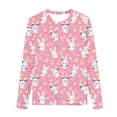 thumbnail image 2 of Gpaecead Happy Easter Eggs Shirts Girls Cute Bunny Tshirt Long Sleeve Pullover Funny Rabbit Graphic Shirts 13 Years Pink, 2 of 8