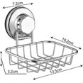 thumbnail image 3 of Suction Cup Soap Dish Soap Holder, Super Powerful Suction Cup Made Of Strong Stainless Steel For Shower, Bathroom And Kitchen, 3 of 4