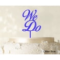 thumbnail image 1 of We Do Wedding Cake Topper Personalized Glitter Blue Cake Topper Color Option Available 4-6 Inches Wide, 1 of 1