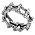 thumbnail image 4 of Sterling Silver Men's Chain Link Biker Ring 925 Band 9mm Jewelry Female Male Unisex Size 5, 4 of 4