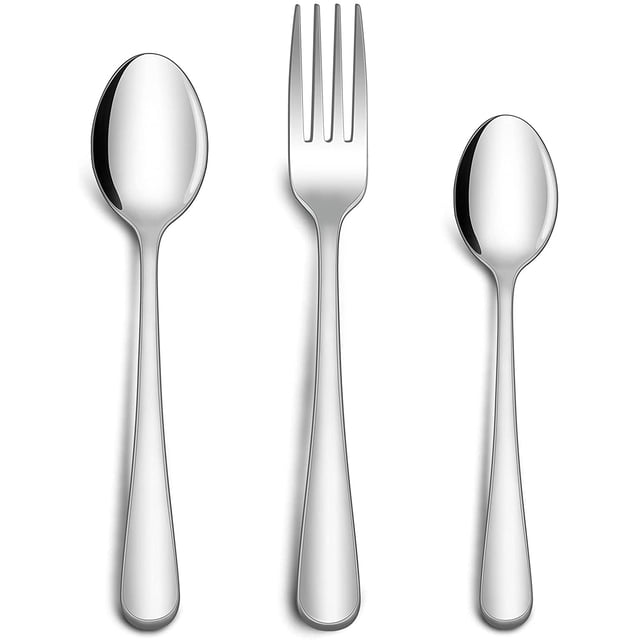 36-piece Forks and Spoons Set, Stainless Steel Silverware Flatware Set for Home, Kitchen or Restaurant - Mirror Polished, Dishwasher Safe