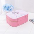 thumbnail image 4 of Estuche organizador rosa con diseño de princesa, 70 frascos transparentes para diamantina y uñas, cierre doble y asa portátil, incluye pegatinas. Ideal para manualidades y accesorios de belleza., 4 of 6
