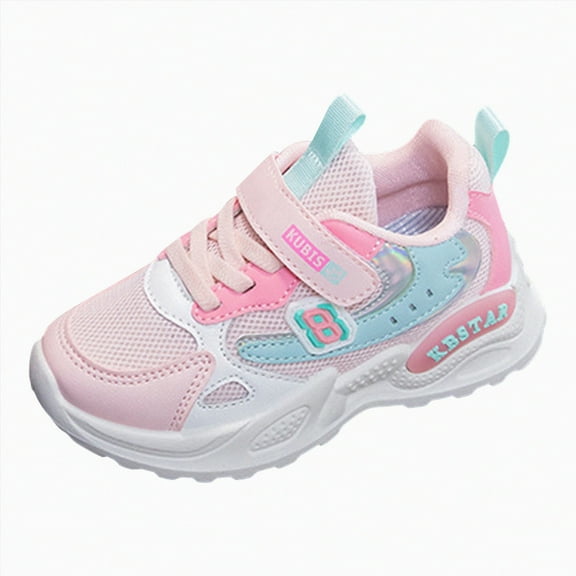 NIEWTR Kids Boys Girls Sneakers Zipper Casual Shoes Jelly Sole Sports Shoes Lightweight Walking Shoes Casual Shoes Breathable Walking Shoes (Pink,13)