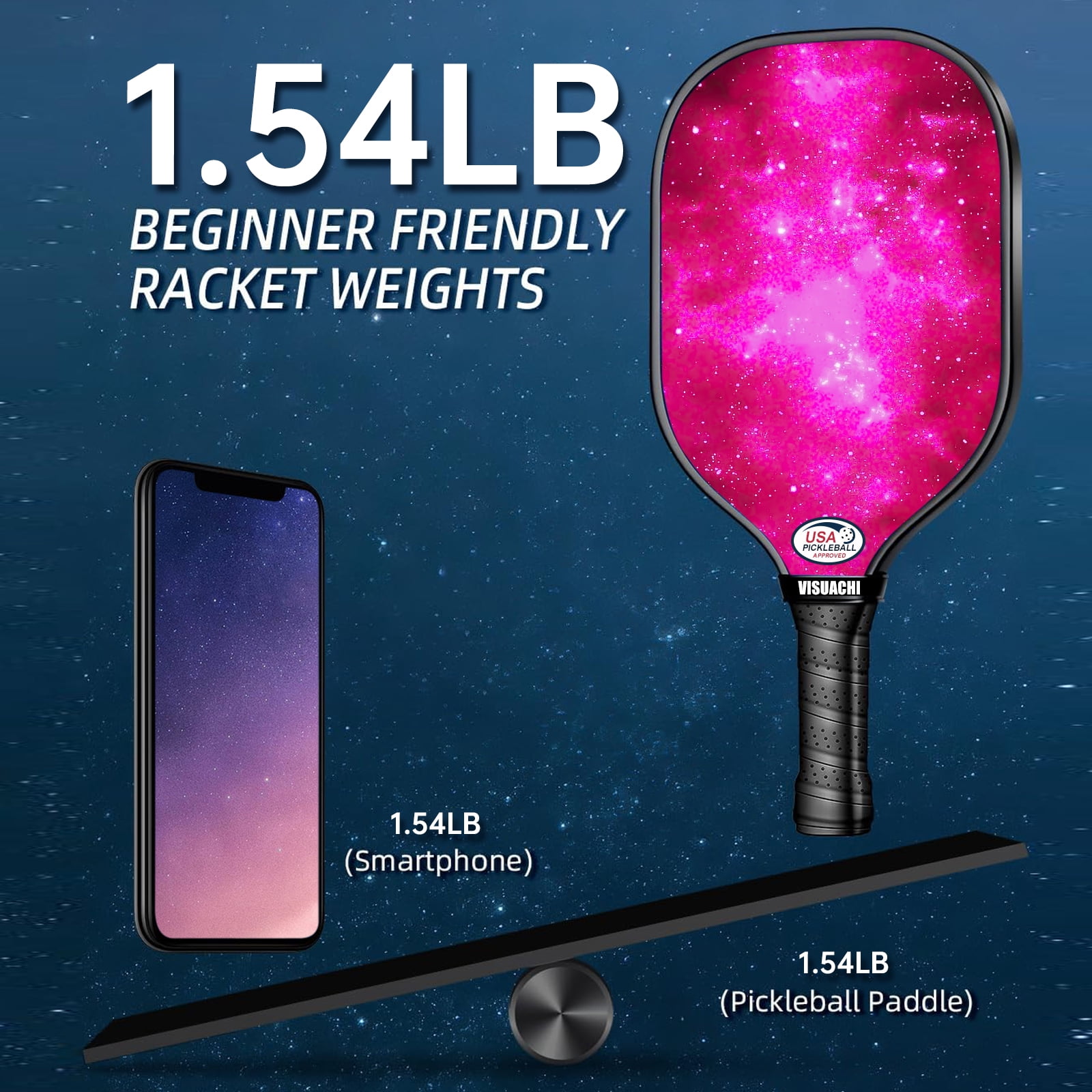 VCBAVC Pickleball Paddles Set of 2, Fiberglass Pickleball 2 Pack with 4 Balls 1 Backpack Bag