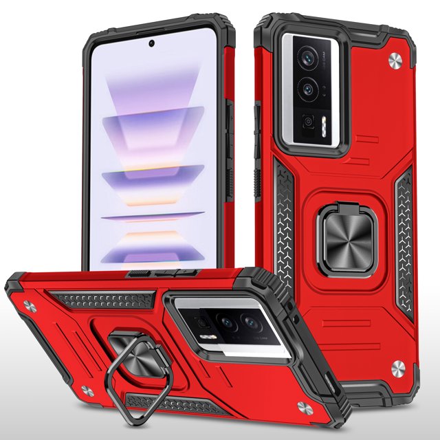 Funda de teléfono para Poco F5 Pro de Uso Rudo Shock color + Mica de Cristal