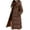 A-Brown, variant on Womens Trendy Casual Warm Faux Furry Hooded Puffer Jackets 2025 Fall Winter Women's Solid Color Long-sleeved Hooded Fashion Padded Jacket