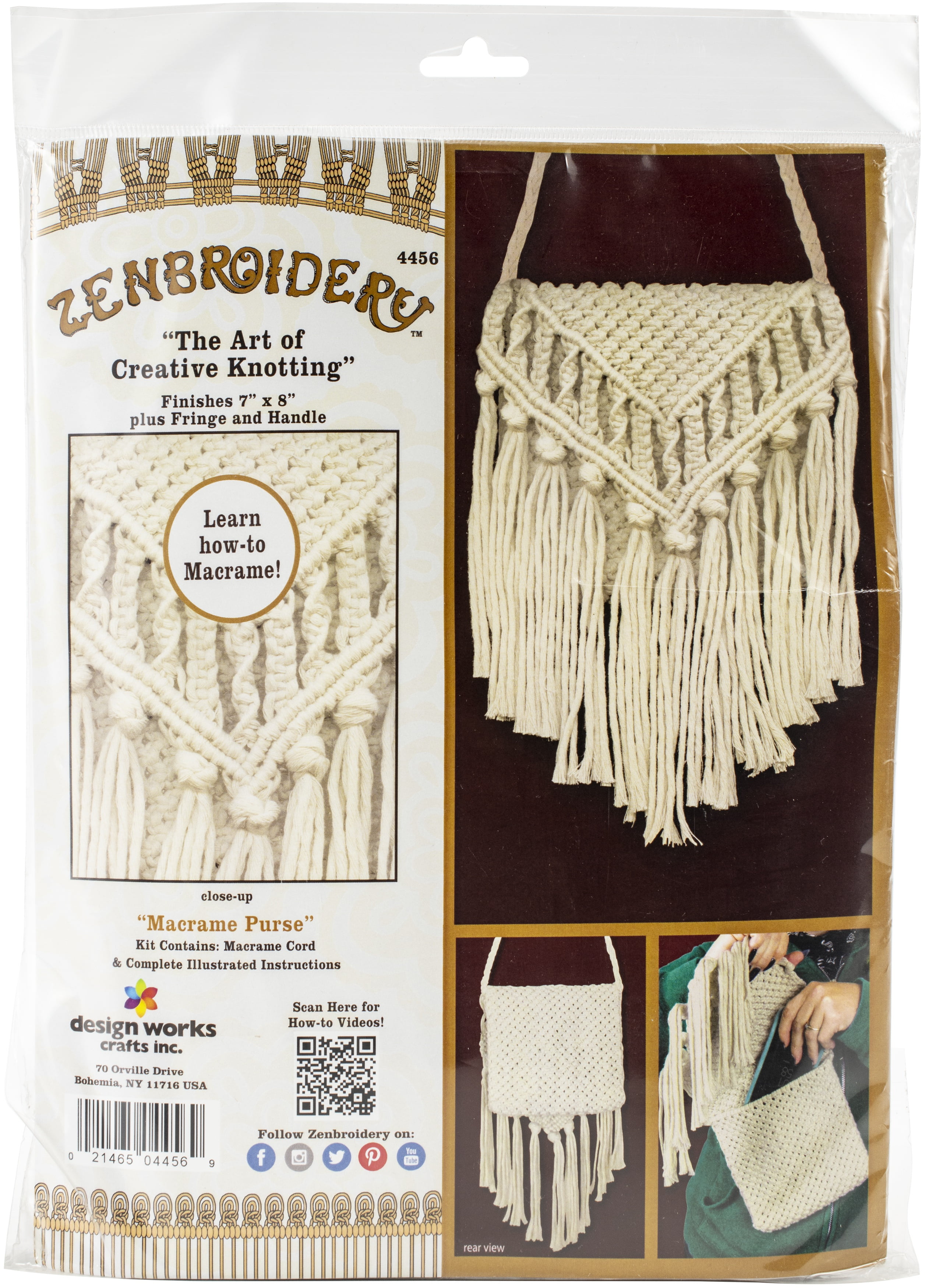 Design Works/Zenbroidery Macrame Purse Kit 7'X8'