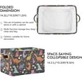 thumbnail image 3 of GZHJMY Colorful Dinosaurs Print Foldable Storage Bin Bedroom/Office Rectangular Canvas Basket 14.2"x10.2", 1 PCS Cube Organizer Boxes with Handles for Books/Clothes/Toys, 3 of 7