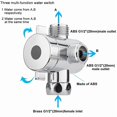 thumbnail image 4 of ABS Diverter Valve 1/2 Inch 3 Way Water Separator Shower Tee Adapter Adjustable Faucet Switcher Bathroom Toilet Accessories, 4 of 5