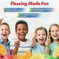 thumbnail image 6 of Dental Floss Picks 300 Count Adults Kids Dental Floss Picks Cherry Orange Lemon Flavor Toothpick Flosser, 6 of 6