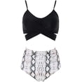 thumbnail image 4 of Women Wrap Bikini Set Push Up High Waisted 20 Piece Swimsuits Plus Size Swimwear, 4 of 7