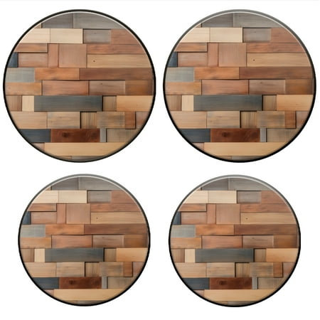 

Bahomeck Electric Stove Burner Covers Set Of 4 Wall Made Of Different Wooden Blocks Metal Gas Stove Burner Covers Protecting Gas Stoves 8 Inch And 10 Inch