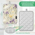 thumbnail image 6 of Yayeee Pot Holders Kitchen Heat Resistant with Pocket 7"x9.8" Cotton Oven Cooking Hot Pads, Purple Floral Rabbit, 6 of 7