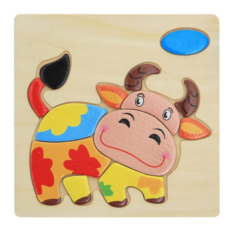 Baby Toys Wooden Animal Puzzles for 1 2 3 Years Old Boys And Girls