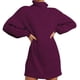 thumbnail image 1 of Suéter largo de cuello alto para mujer, vestido de suéter de otoño e invierno de Europa y Estados Unidos, 1 of 6