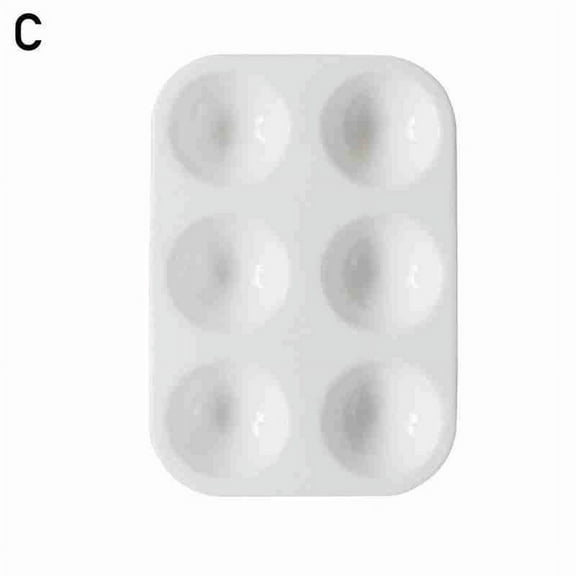 5 Paint Palette Tray Round Plastic Watercolor Mixing Kids Craft Palette New J4Q2