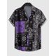 thumbnail image 3 of Camisa de manga corta con estampado Paisley para hombre nueva de 2024 con diseño de botones de solapa versátiles e informales con patrón étnico retro, 3 of 5