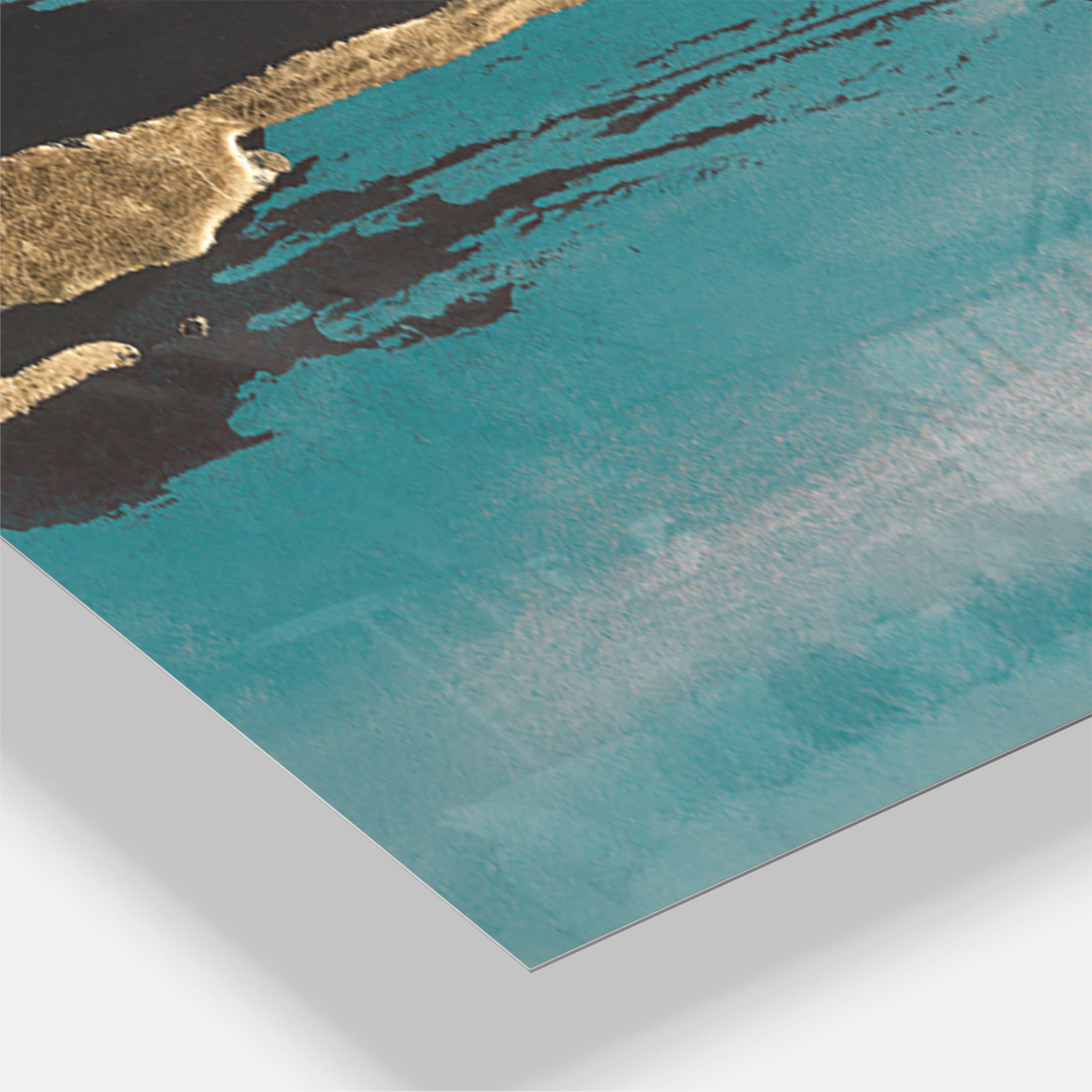 Designart 'Glam Teal Watercolor I' Modern wall clock
