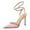 Pink, variant on FSJ Women Sexy Pointed Closed Toe Pumps Sparkling Rhinestone Lace Up Sandals Stiletto High Heels Slingback Wedding Bridal Dress Shoes Size 8 Green