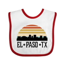 Inktastic El Paso Texas Skyline Retro Boys or Girls Baby Bib
