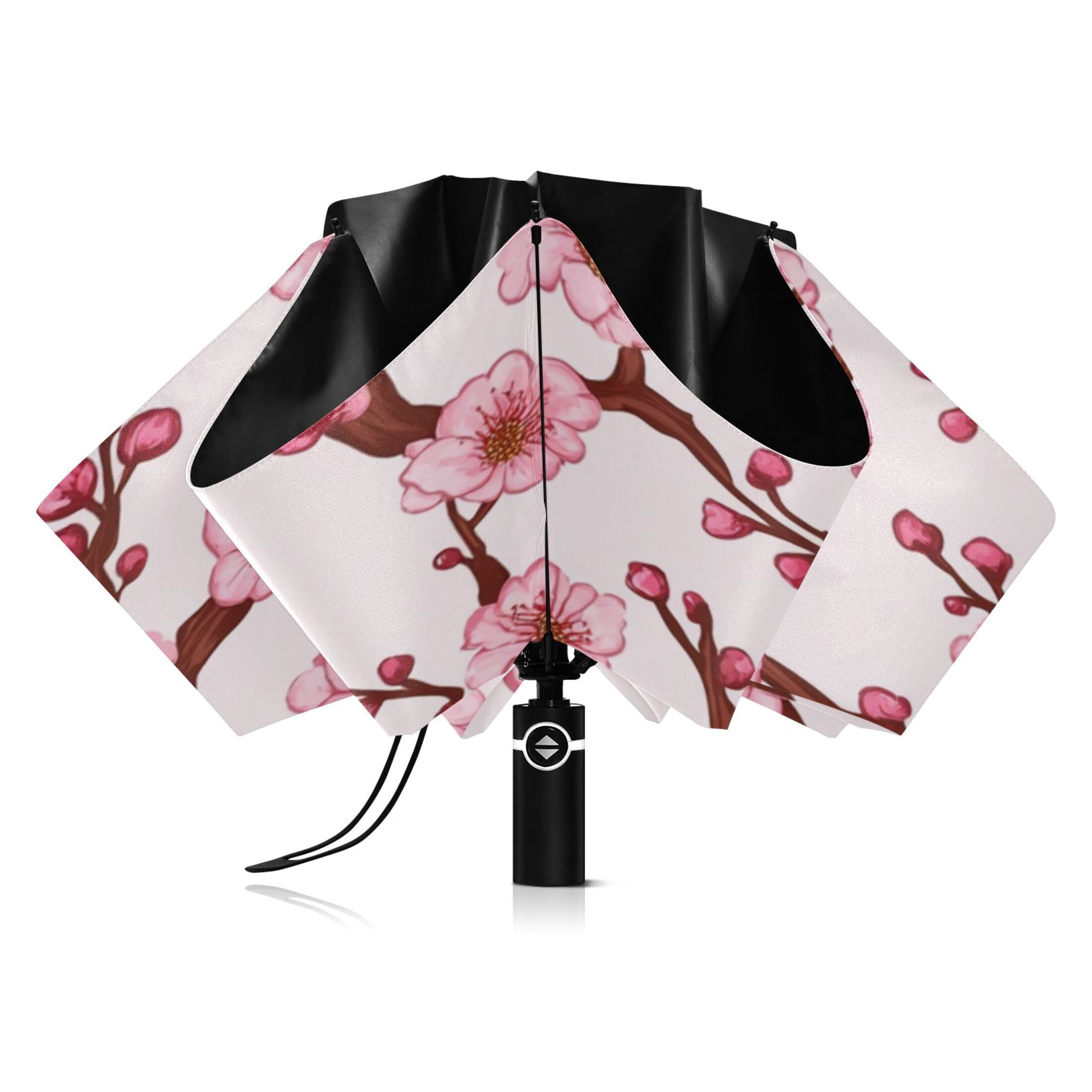 Pink Blossom Branches Extra Large Automatic Umbrella, UV Protection, Waterproof, Auto Open and Close