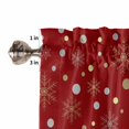 thumbnail image 5 of Merry Christmas Red Kitchen Valances for Windows 42x18 Inch Kitchen Curtains Valances Rod Pocket Xmas Snowflakes Polka Dot New Year Bathroom Window Valances for Window Treatment Decor, 5 of 6