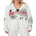 thumbnail image 2 of Women‘s Long Sleeve Sweatshirts in Fashionable Cobweb Print, 2 of 9