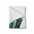 thumbnail image 2 of Death Moth Soft Flannel Fleece Blanket, Skull on Butterfly Body Hipster Bush Myth of Universe in Mother Nature, Cozy Plush for Indoor and Outdoor Use, 50" x 70", Pale Blue and Petrol, by Ambesonne, 2 of 6
