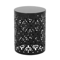 Verdugo Outdoor Metal Side Table, Black