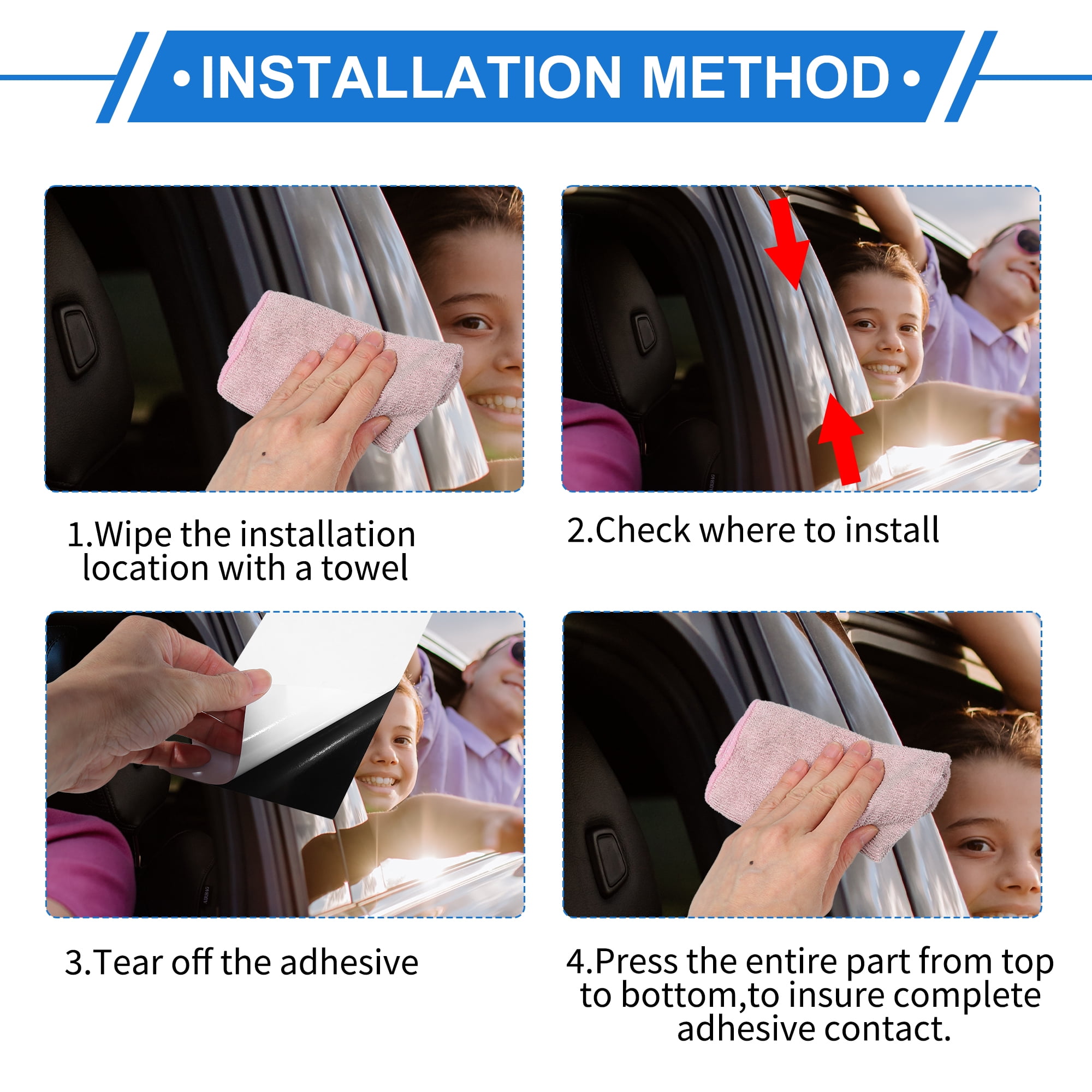 Unique Bargains 6Pcs Door Pillar Window Trim For Kia Optima 2011-2015 Silver