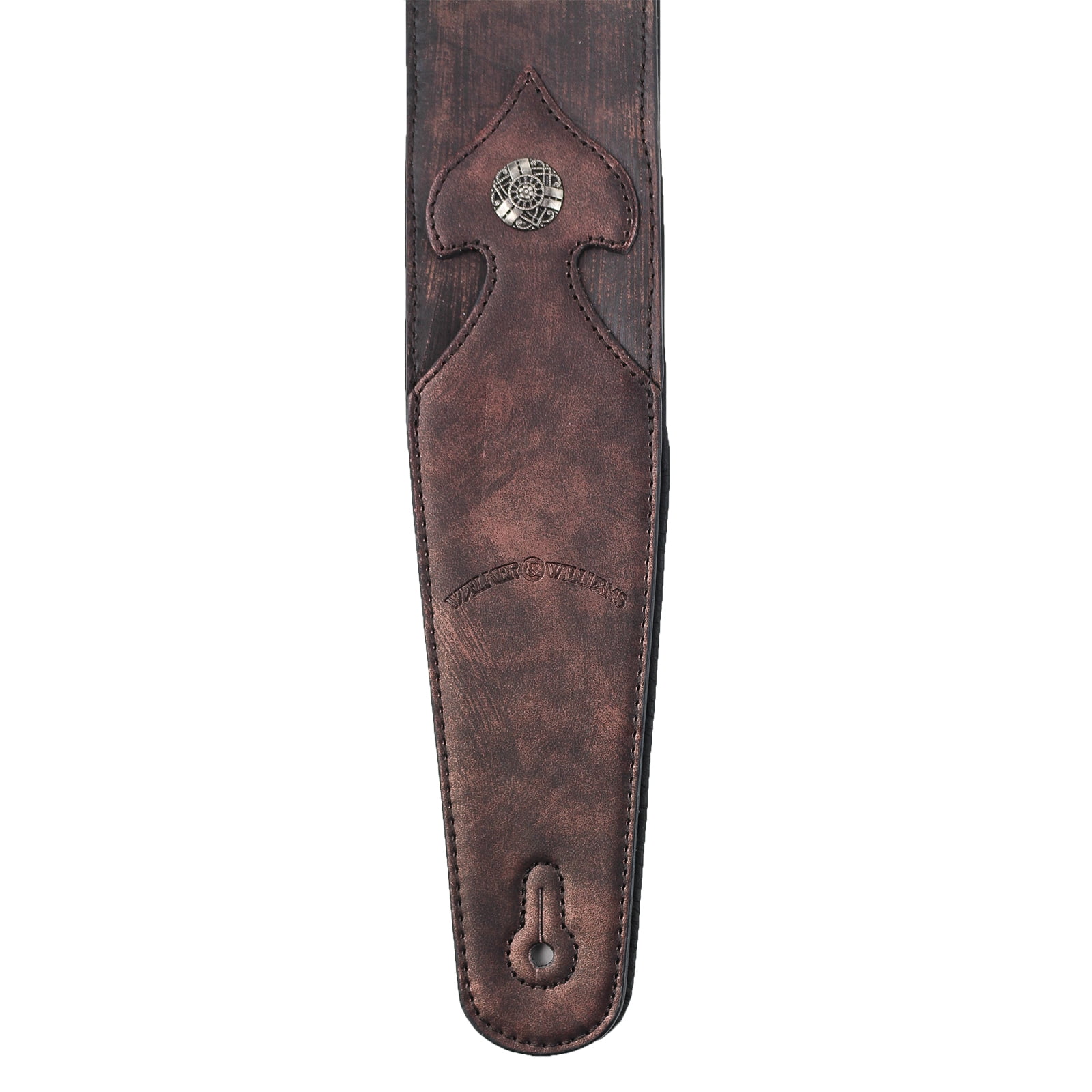 Walker & Williams LIP-05 Metallic Copper Leather Strap with Cross and Thorns Tooling